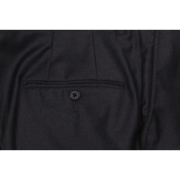 Hickey-Freeman Men's Current Model Charcoal Gray Wool Dress Pants 35x29 - Picture 3 of 6